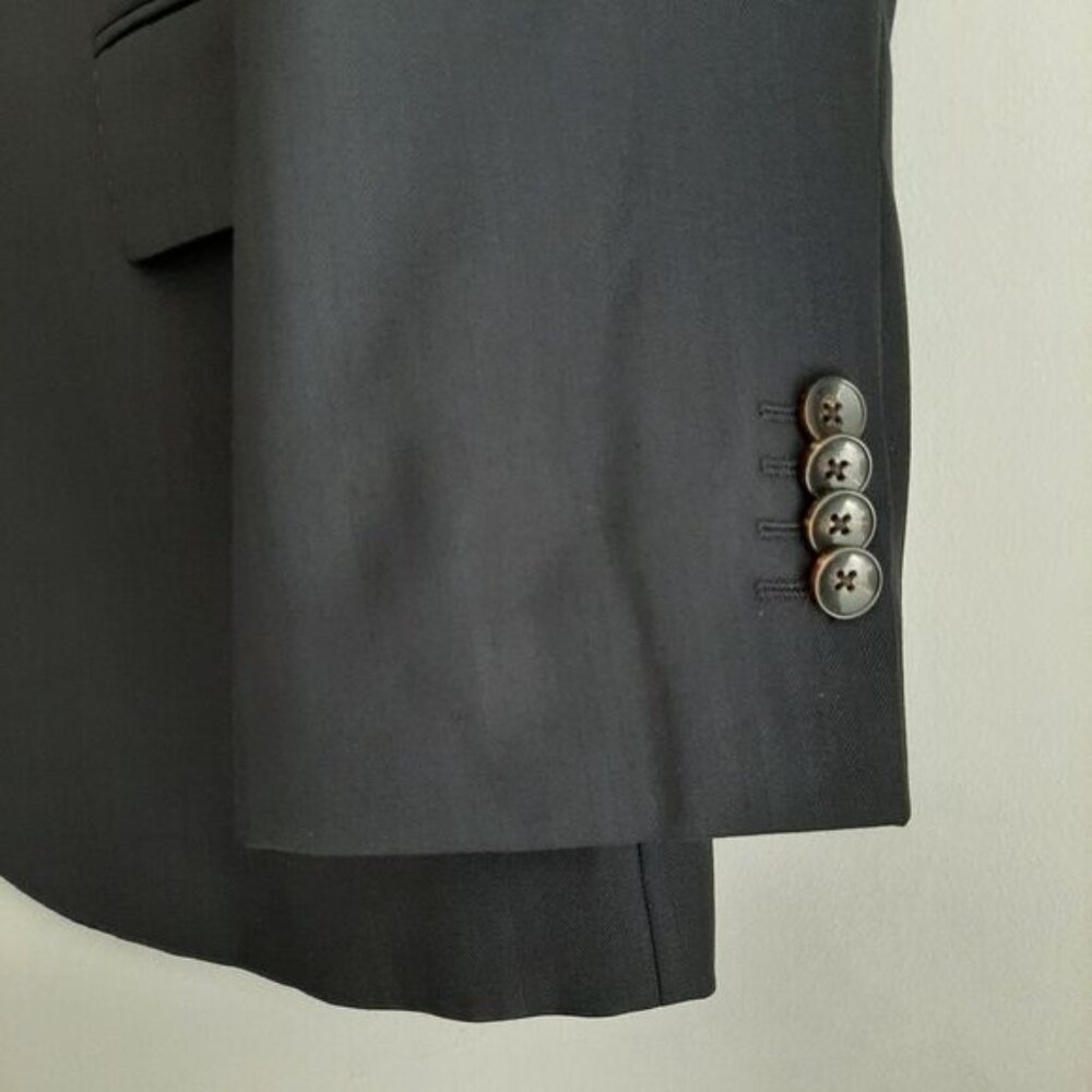 SACOOR BROTHERS Portugal Super 130's Virgin Wool Blazer Jacket Navy Men's Sz 42 - Picture 6 of 16